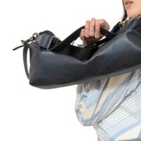 BASSOTTO – borsa in pelle colore blu - immagine 2
