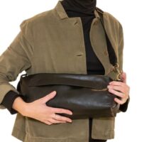 BASSOTTO – borsa in pelle colore nero - immagine 3