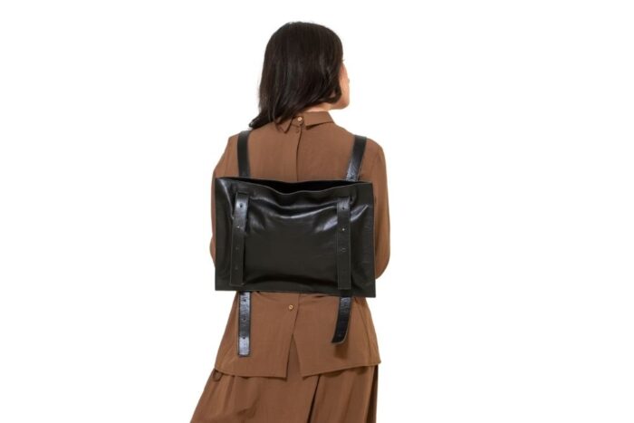 CARTELLA – borsa in pelle colore nero - immagine 2
