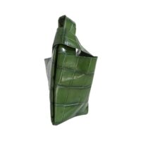 SHOPPERINA – mini shopper in pelle stampa cocco colore verde - immagine 7