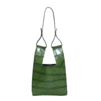 SHOPPERINA – mini shopper in pelle stampa cocco colore verde - immagine 8