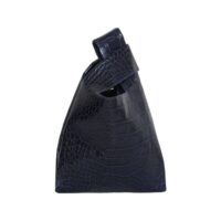 SHOPPERINA – mini shopper in pelle stampa cocco colore blu - Image 5