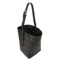 CUBOTTO STROPICCIO – borsa in pelle stropicciata colore nero - Image 6