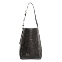 CUBOTTO STROPICCIO – borsa in pelle stropicciata colore nero - Image 5