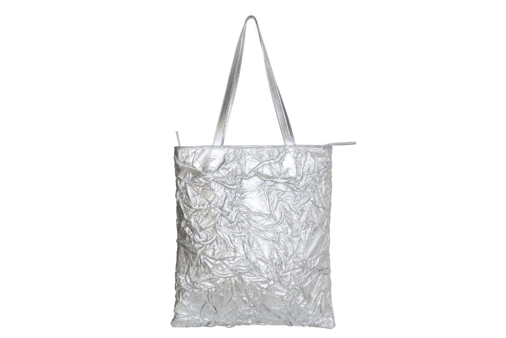 shopper-bag-in-pelle-stropicciata-colore-argento