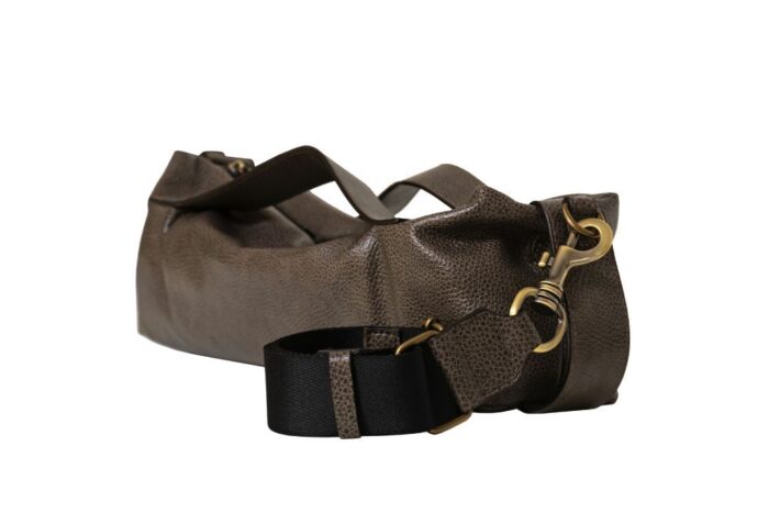 BASSOTTO – borsa in pelle colore verde piombo - Image 6